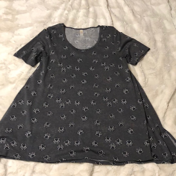 LuLaRoe Paw Print Perfect Tee - Picture 2 of 3